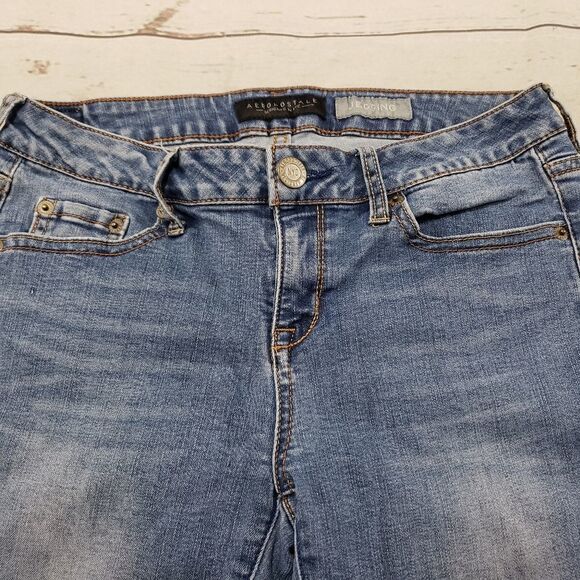 Aeropostale Jeans Size 8 Jeggings Blue Denim Pants - Picture 3 of 6